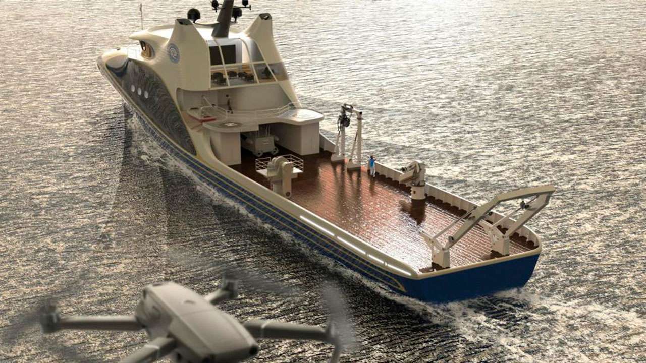 İnsansız hava araçları için otonom gemi suya iniyor!