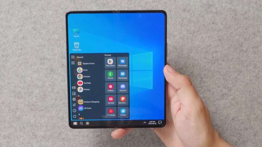 Windows’lu katlanabilir Samsung harika görünüyor!