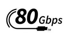 80 Gbps baglantilari destekleyen diger cihazlar ve hatta bilgisayarlar sertifikalari varsa 80 Gbps baglanti logosunu kullanabilir.