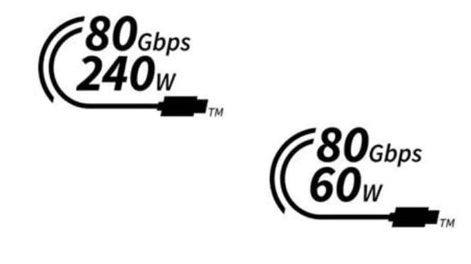 Sertifikali kablolar sundugu watt destegine gore 80 Gbps logosu tasiyacak.