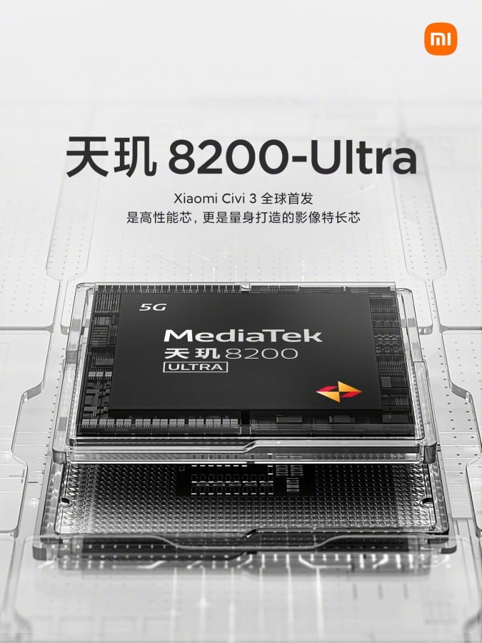 Xiaomi Civi 3, Dimensity 8200 Ultra ile Gelecek