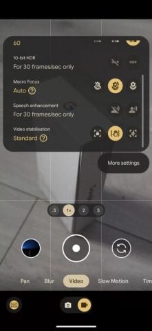 Google Kamera Uygulaması Video modları