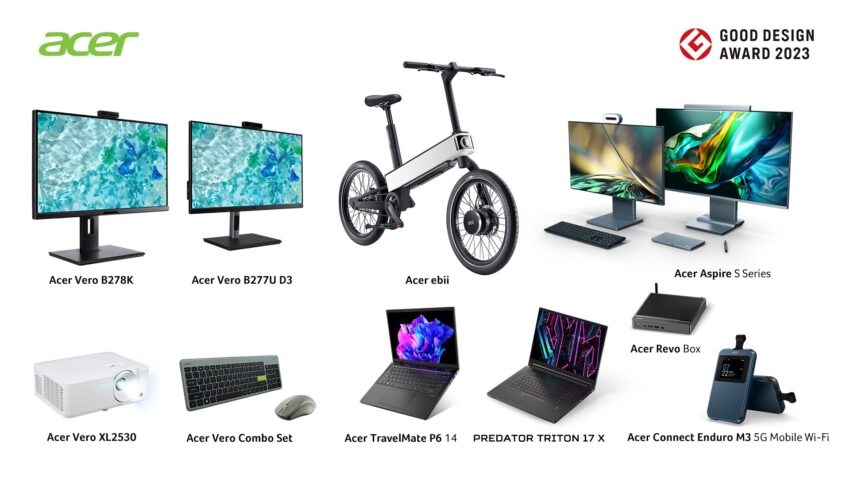 Acer’ın ebii Elektrikli Bisiklet ve Bilgisayar Ürünleri, 2023 Good Design Awards’dan Ödüllerle Döndü
