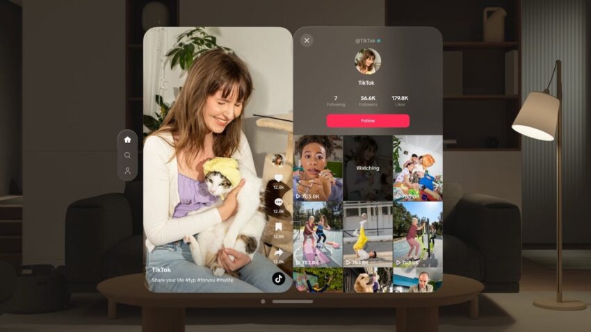 TikTok, Apple Vision Pro İçin Uzamsal Deneyim Sunmaya Başladı
