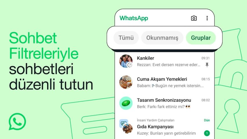 WhatsApp, Sohbet Filtreleri ile Mesajları Daha Hızlı Bulmanızı Sağlayacak