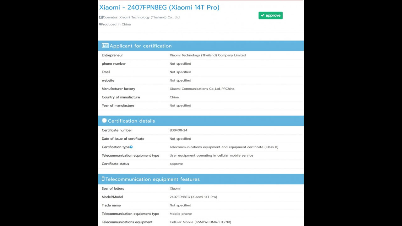 xiaomi 14t pro kamera ozellikleri nbtc sertifikasi 3
