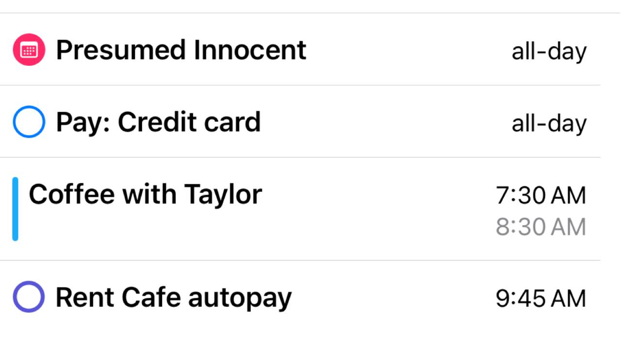 Apple Takvim uygulaması, Hatırlatıcılar entegrasyonu ile güncellendi